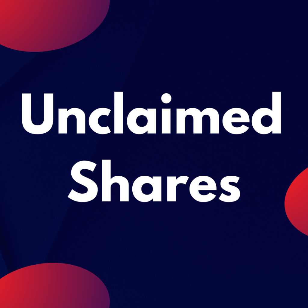 unclaimed shares